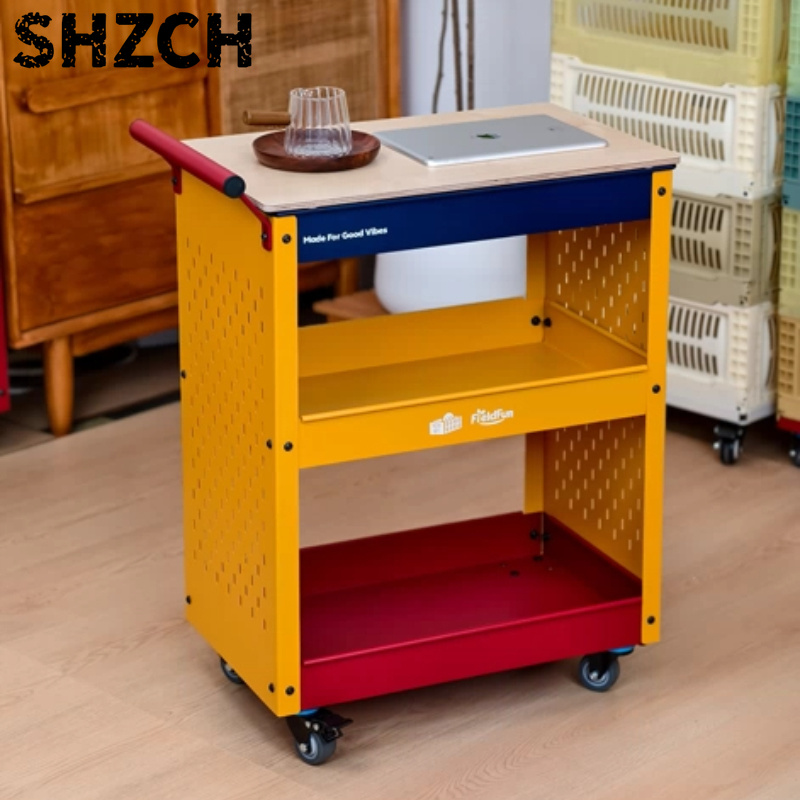 Book Cart Rolling - Pegboard Rolling Utility Cart Dopamine Movable
