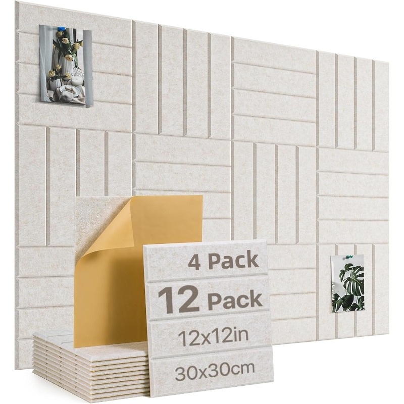 Office Furniture Online - Removable Felt Bulletin Board Tiles Self-Adhesive
