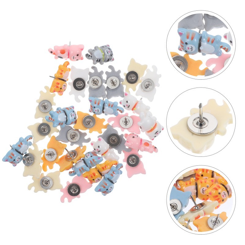 20Pcs Cute Resin Cat Push Pins - Office Furniture Online review and price