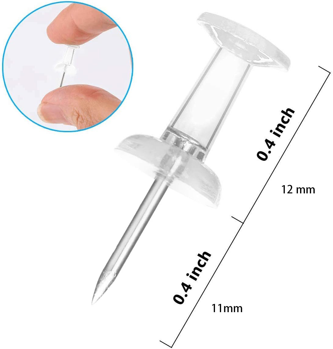 50/100Pcs Push Pins Transparen - Office Furniture Online review and price