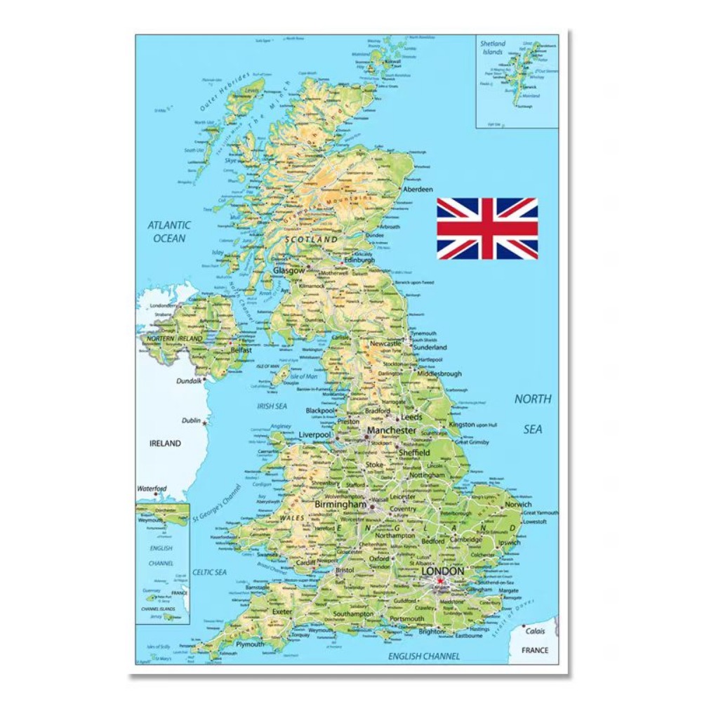 Large HD UK Map Posters Prints - Office Furniture Uk review and price