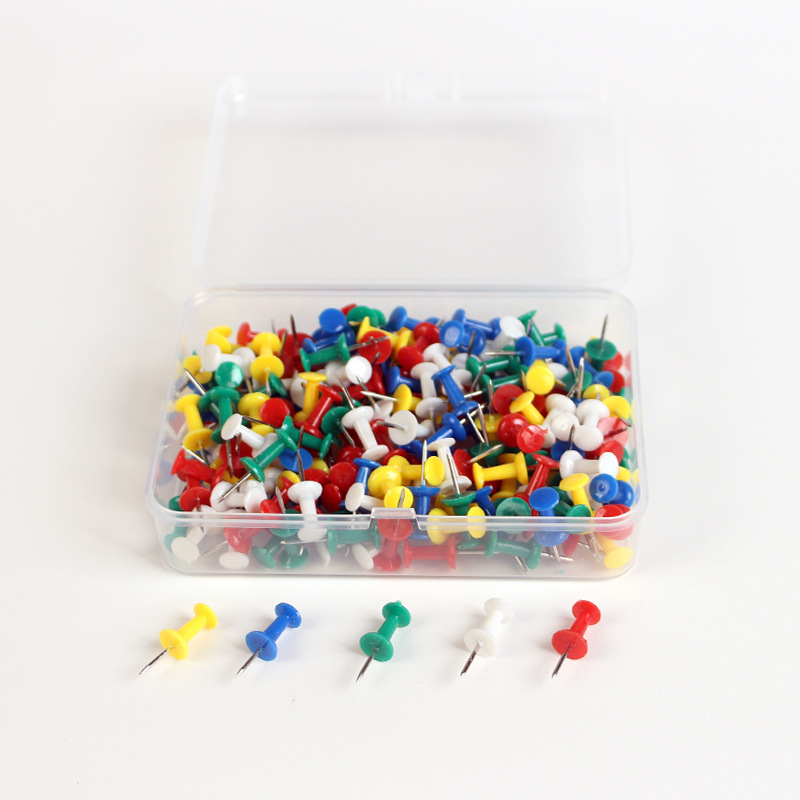 50PCS Push Pins Clear Multicol - Office Furniture Online review and price