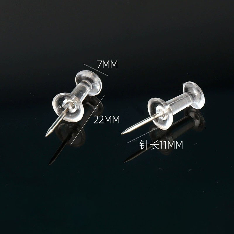 50PCS Push Pins Clear Multicol - Office Furniture Online review and price