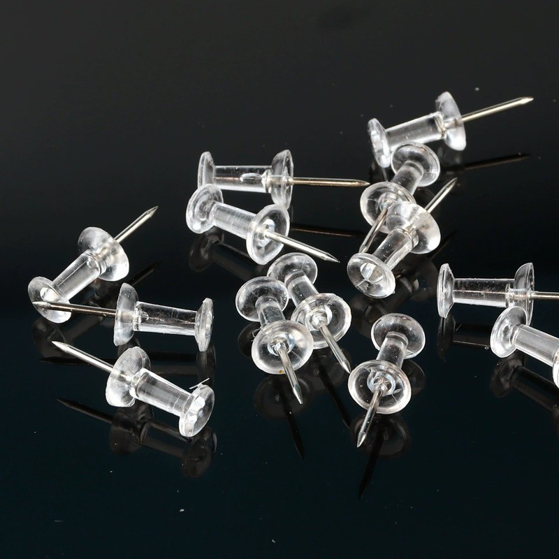 50PCS Push Pins Clear Multicol - Office Furniture Online review and price