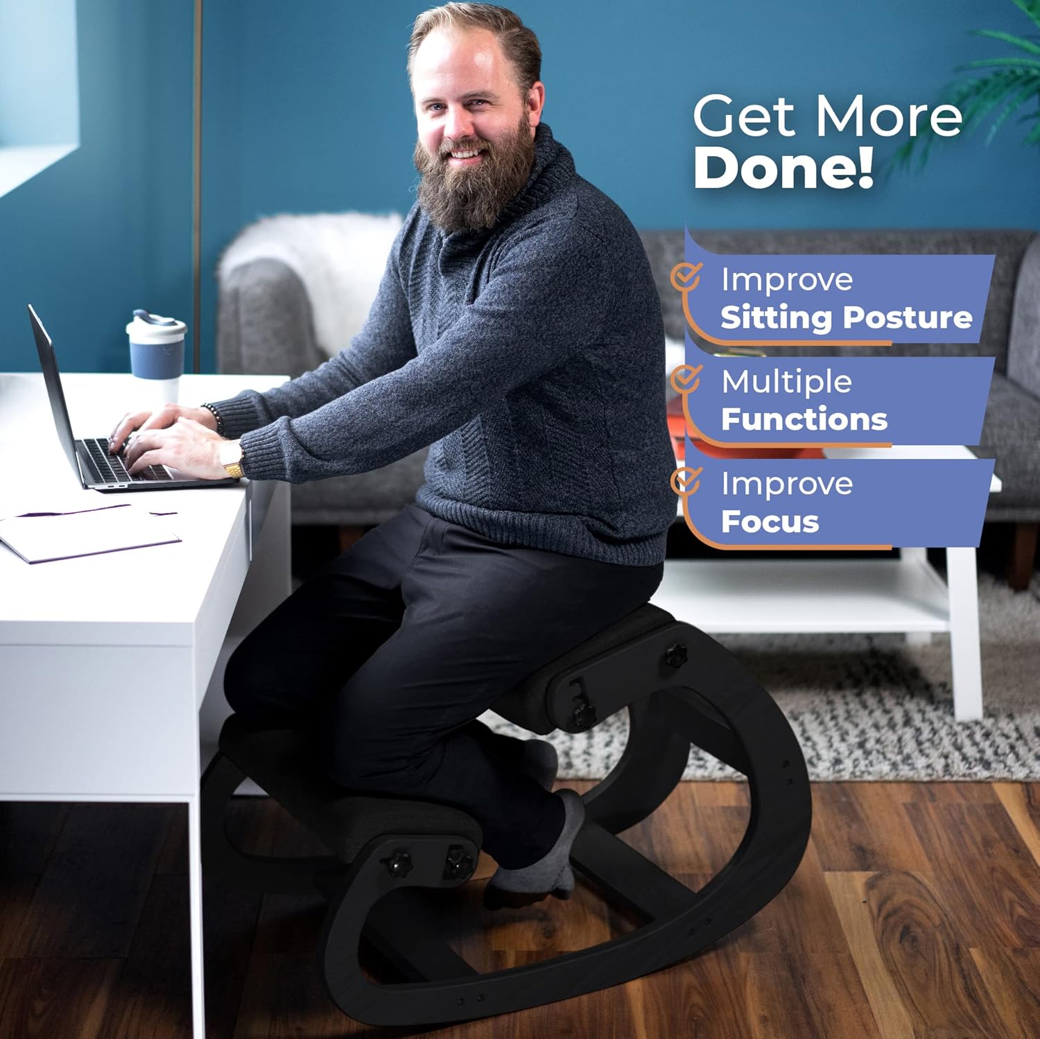Ergonomic Wooden Kneeling Chai - Office Furniture Commercial review and price