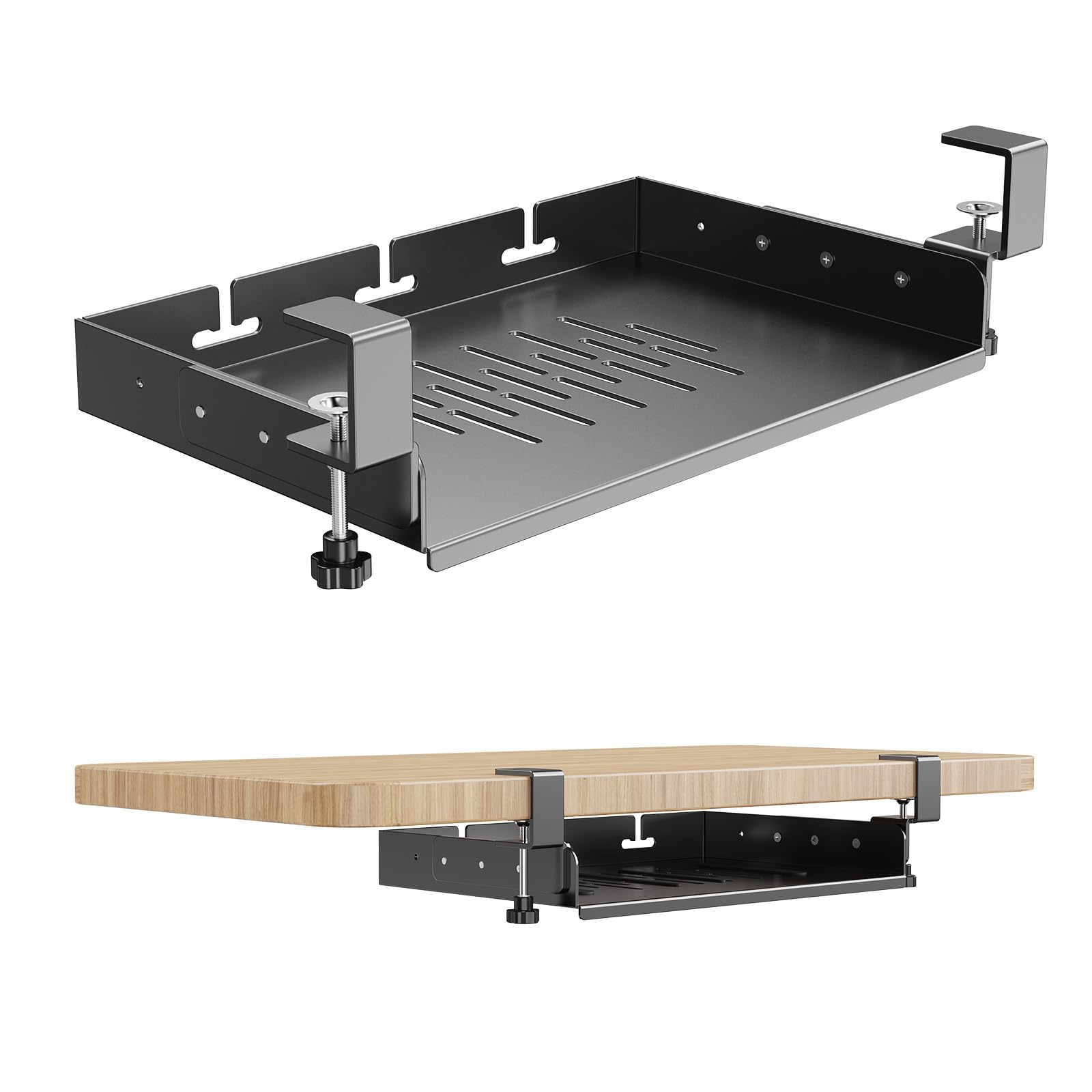No Drill Under Desk Laptop Mou - Cable Tray Under Desk review and price