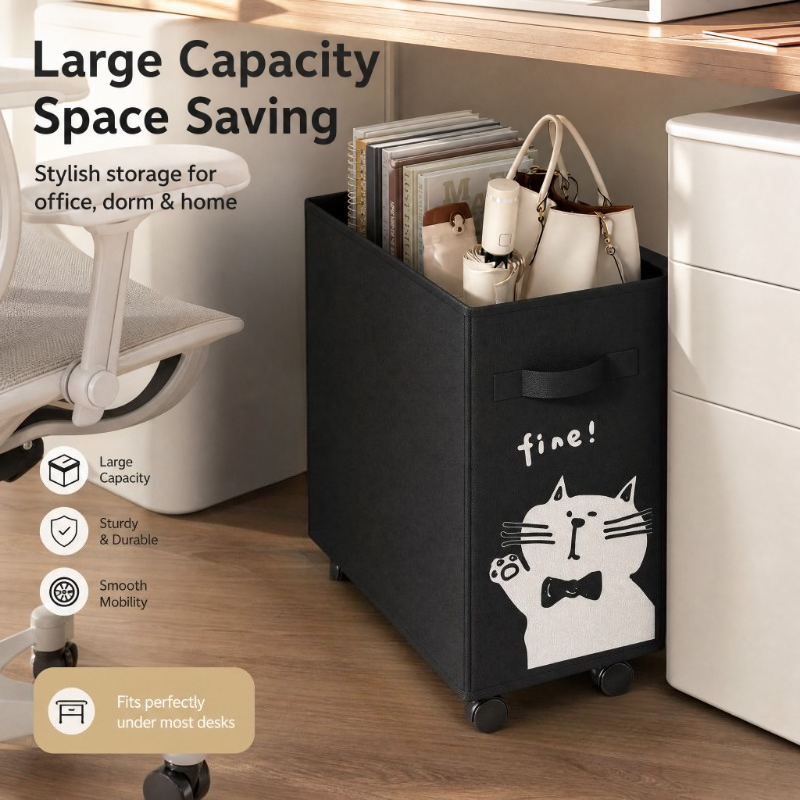 Under Desk Rolling Storage Car - Book Cart Rolling review and price