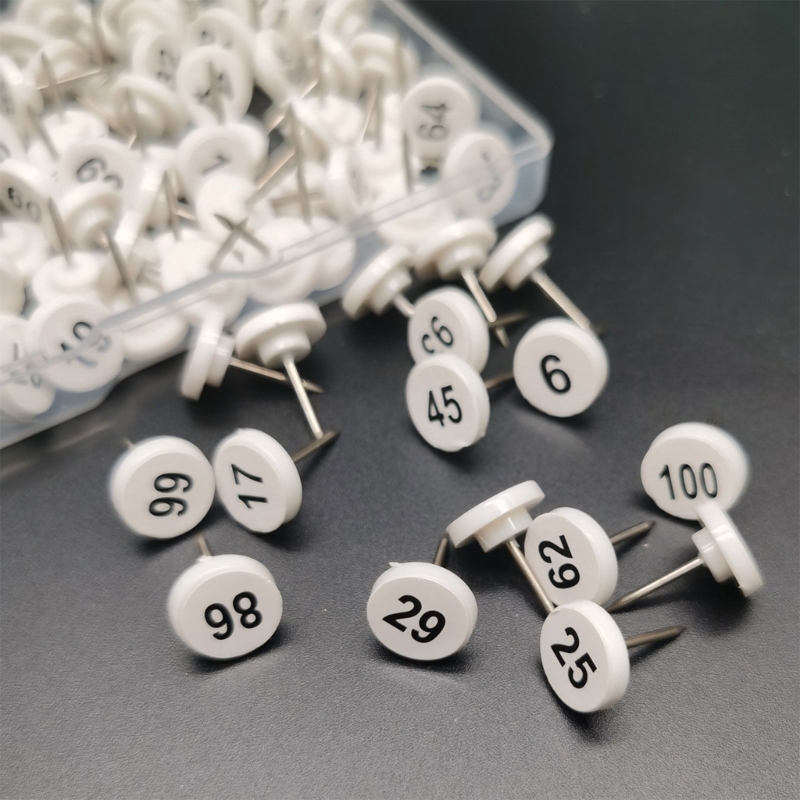 100Pcs Round Numbered Pushpins - Office Furniture Online review and price